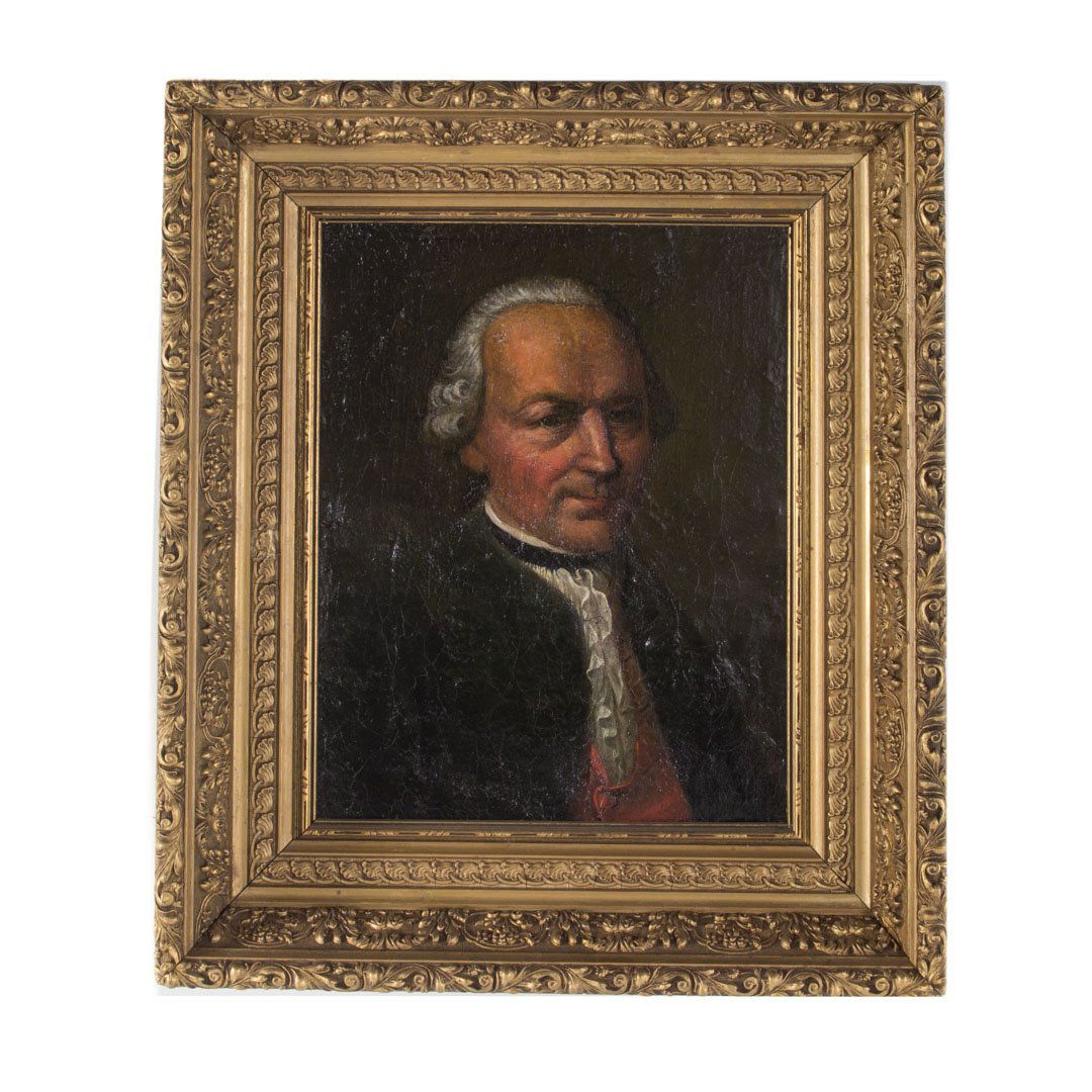 German School,18th c. Portrait of K. Gerstner, oil (1 of 4)