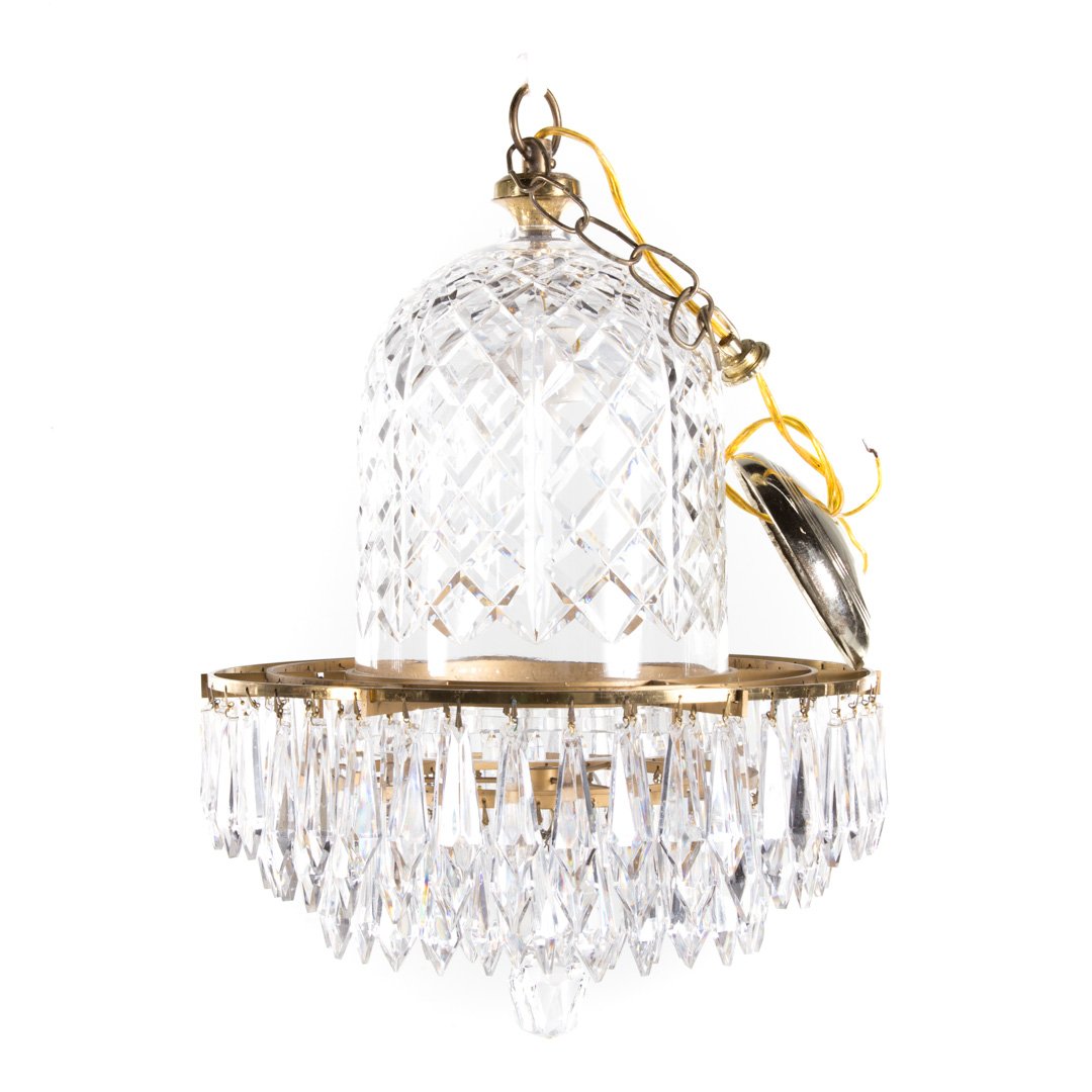 Waterford crystal and brass chandelier (1 of 3)