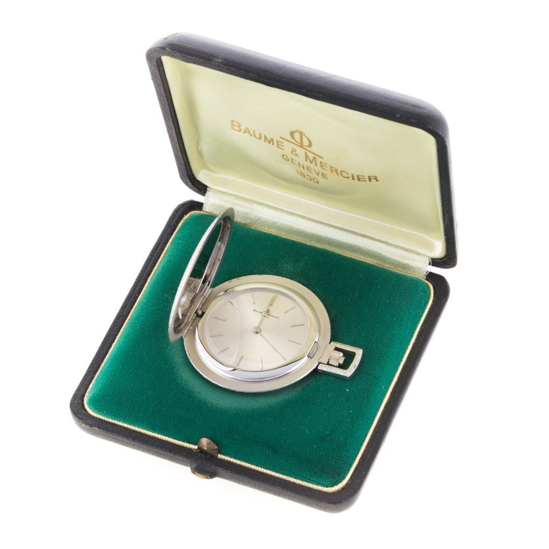 An 18K White Gold Pocket Watch by Baume & Mercier (1 of 4)