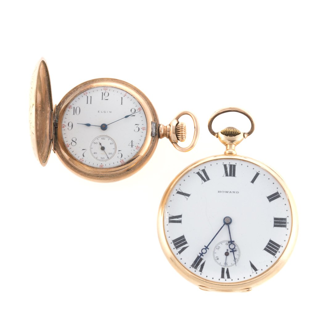 A Pair of Pocket Watches by Elgin & Howard (1 of 6)