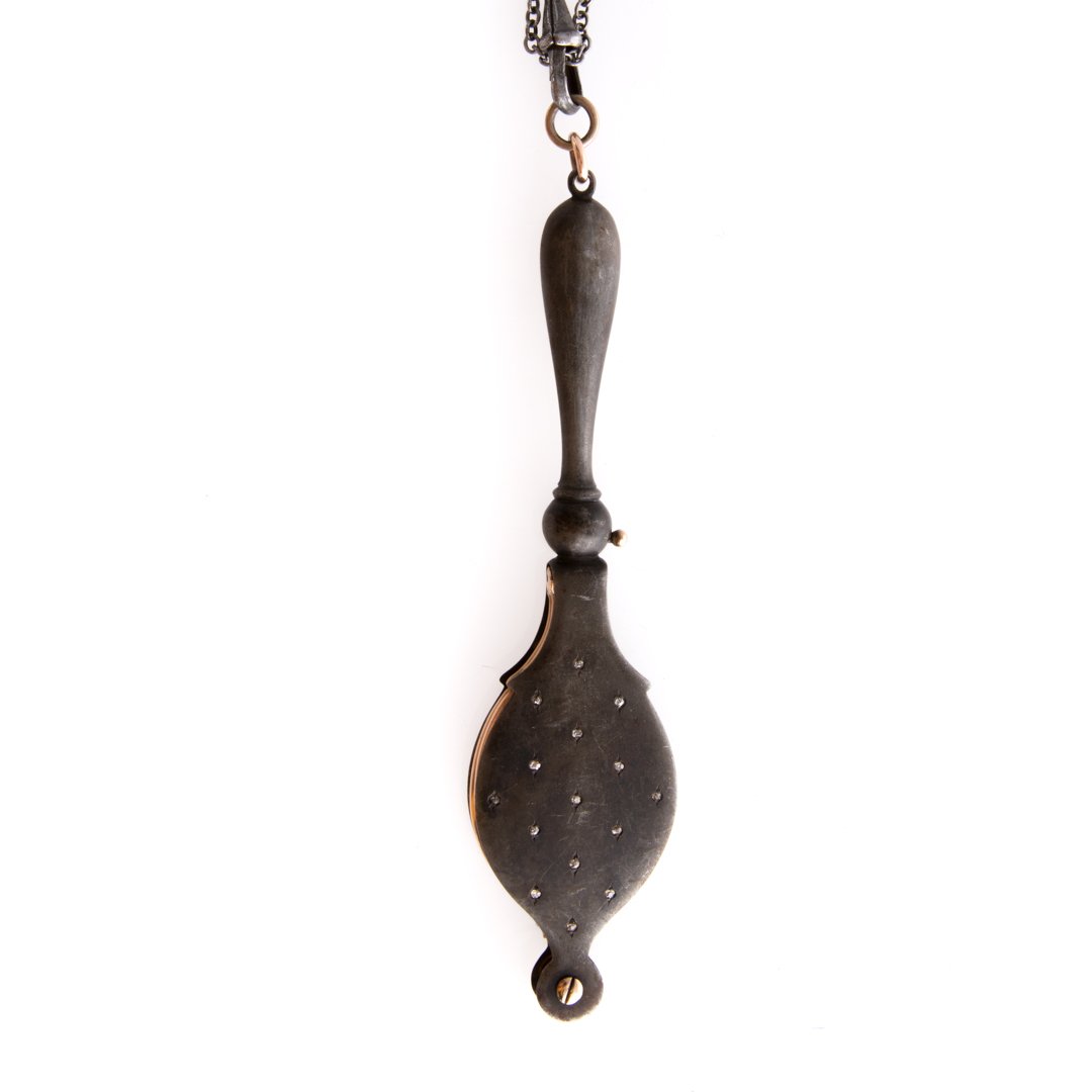 A Pair of Oxidized Silver & Diamond Lorgnette's (1 of 3)