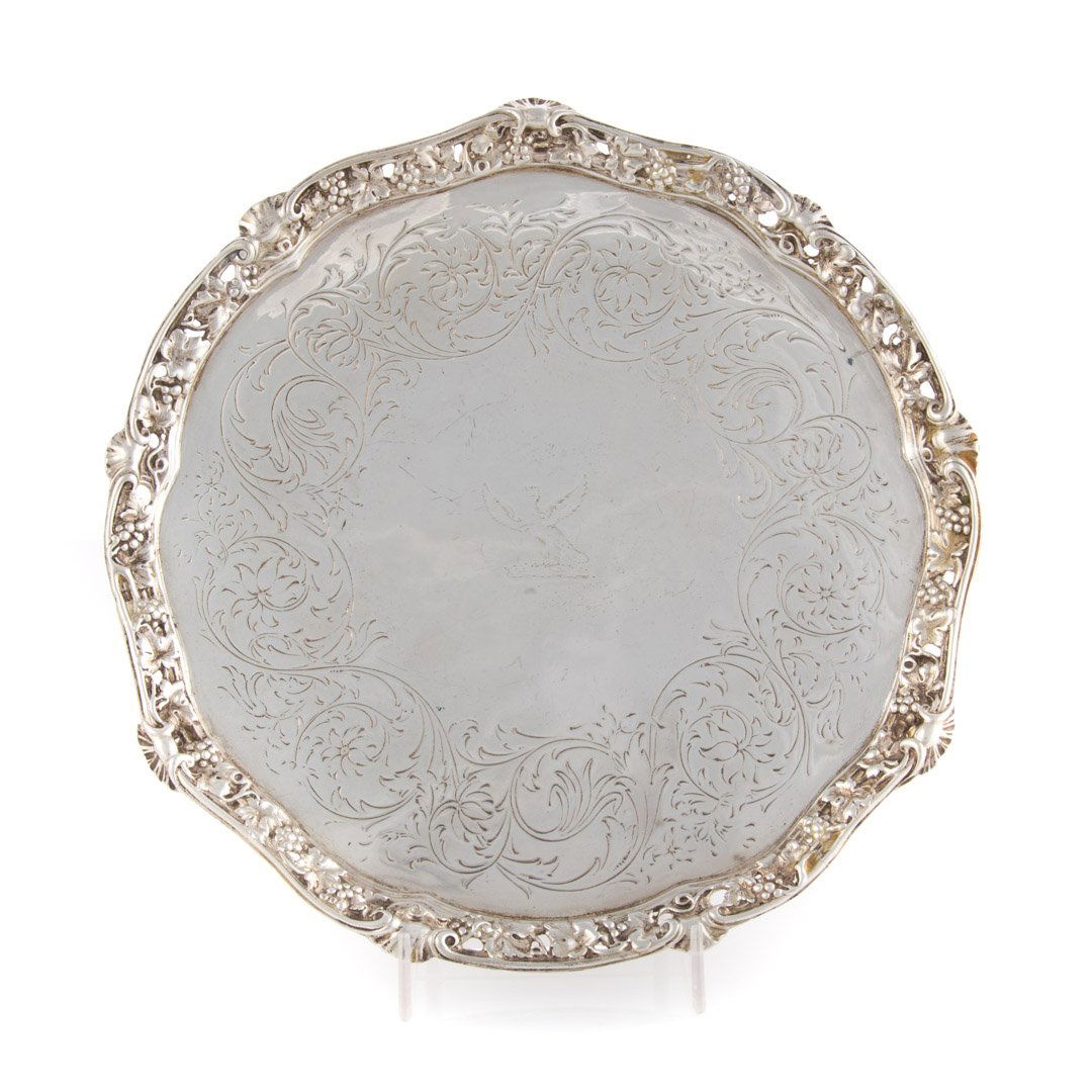 Victorian sterling silver footed salver (1 of 6)