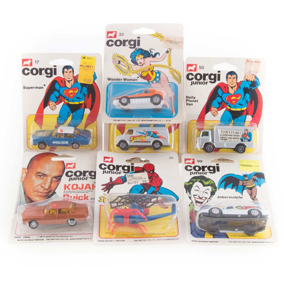 Seven Corgi Super Hero vehicles (1 of 3)
