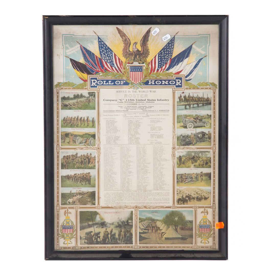 Poster, Roll of Honor. Co. "C" 115 U.s. Infantry (1 of 1)