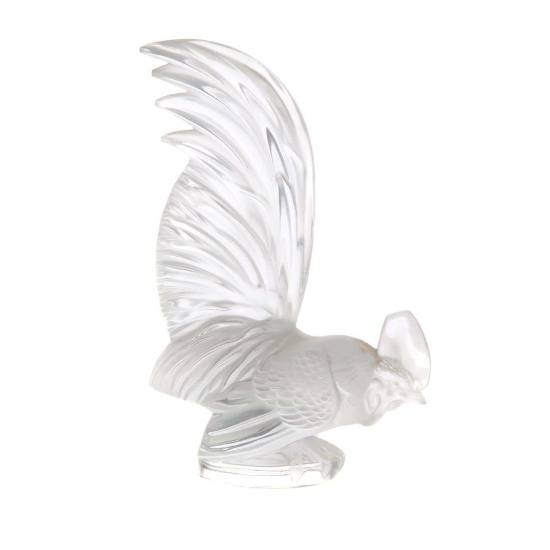 Lalique clear crystal Bantam rooster (1 of 3)