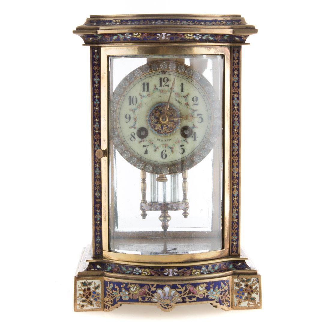 French champleve crystal regulator clock (1 of 6)