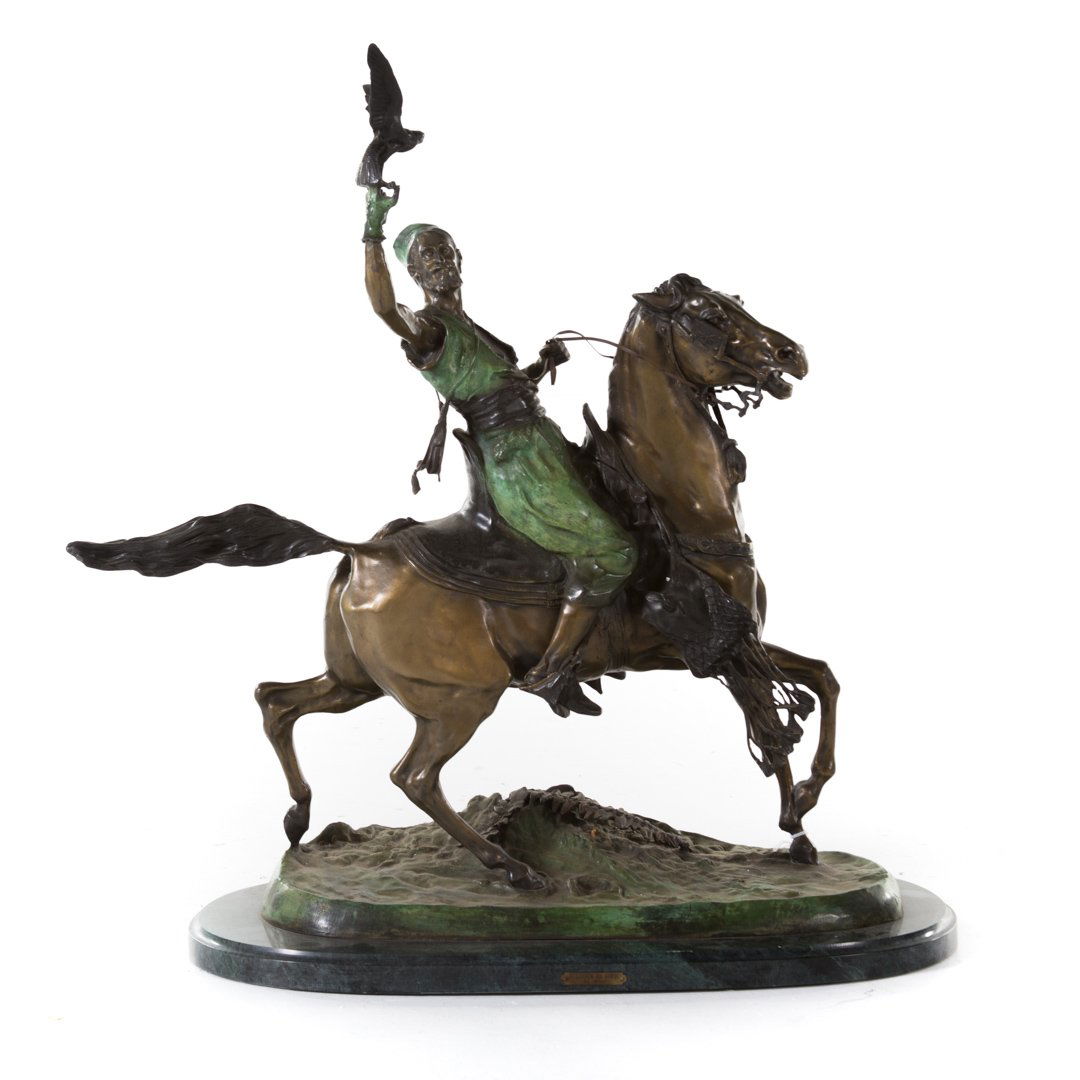 After P.J. Mene. Arab Falconer polychrome bronze (1 of 6)