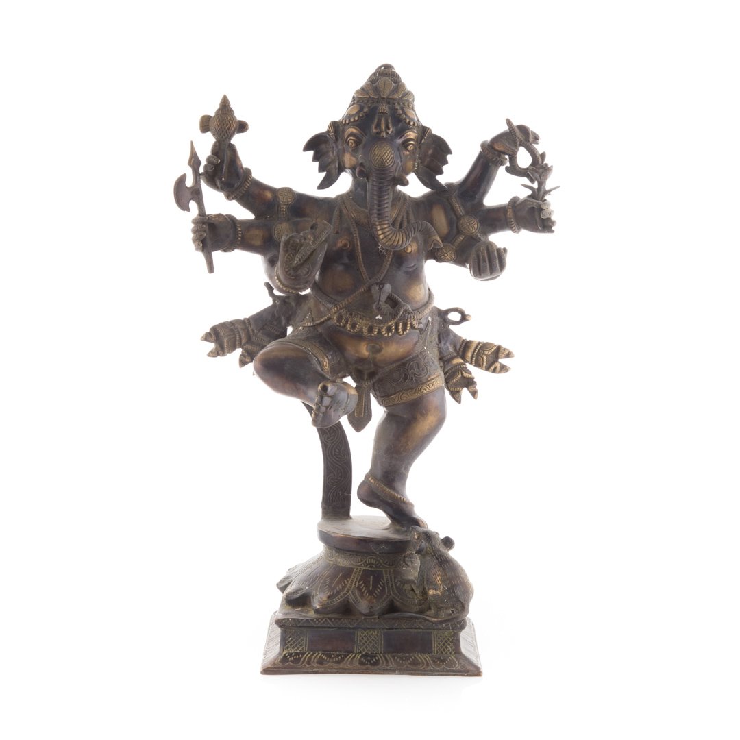 Indian bronze of dancing Ganesha (1 of 4)
