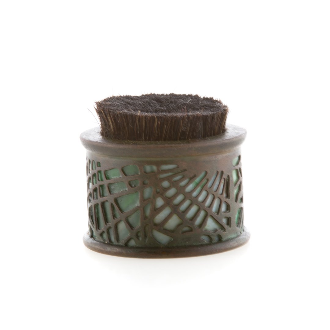 Tiffany patinated bronze and glass pen wipe (1 of 3)