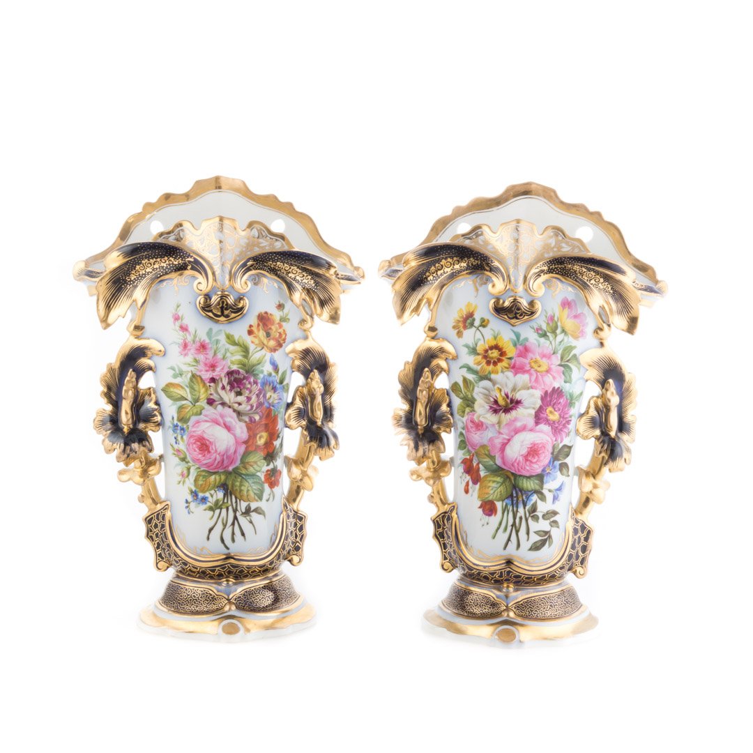 Pair of Christian Fischer porcelain mantel vases (1 of 3)