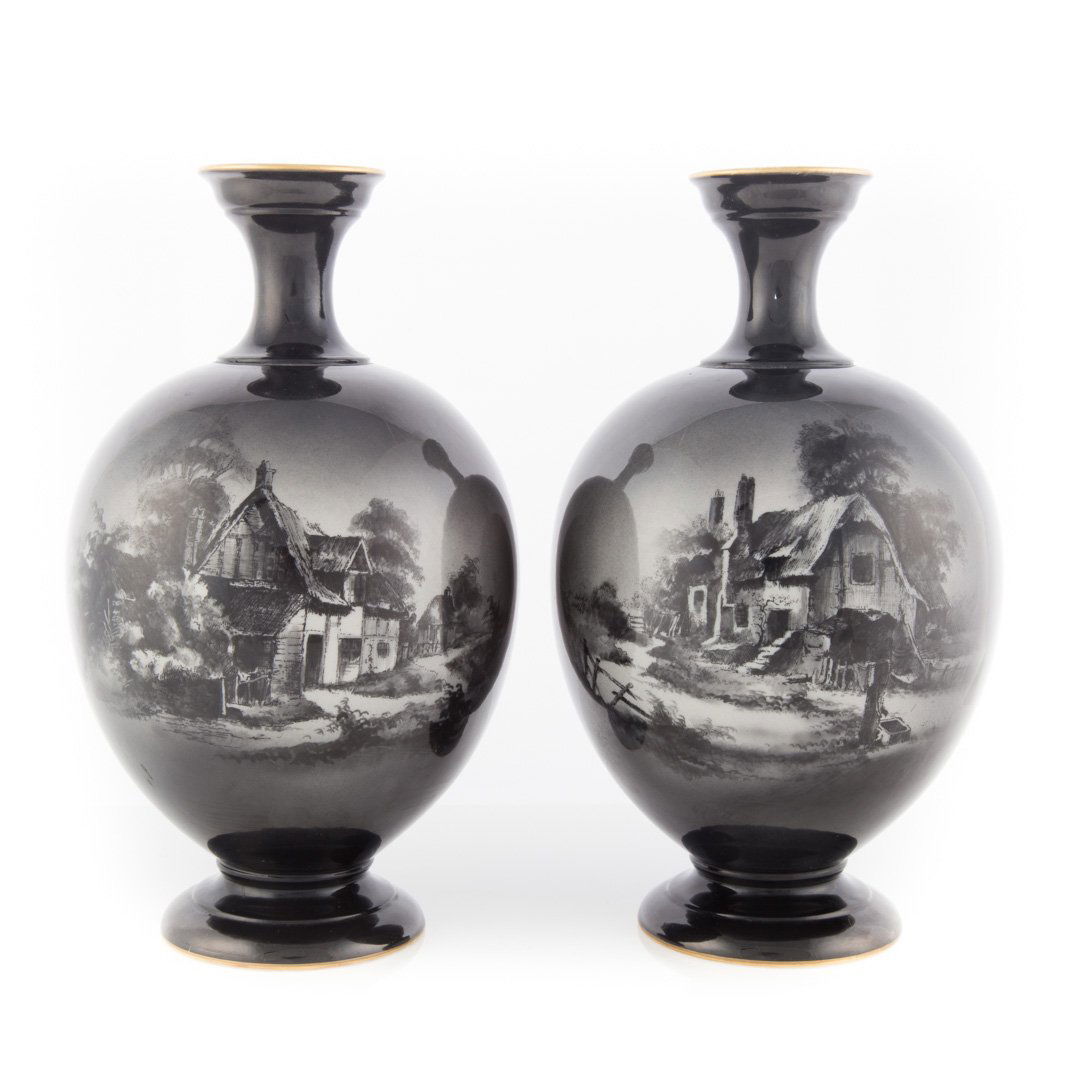 Pair Royal Worcester Cottage vases (1 of 6)