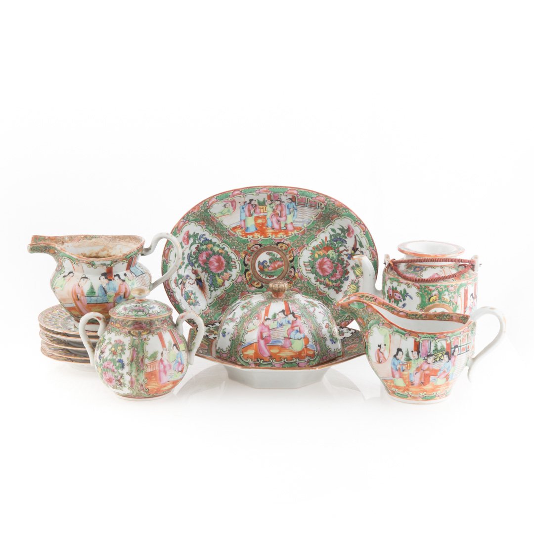 11 Chinese Export Rose Medallion articles (1 of 3)