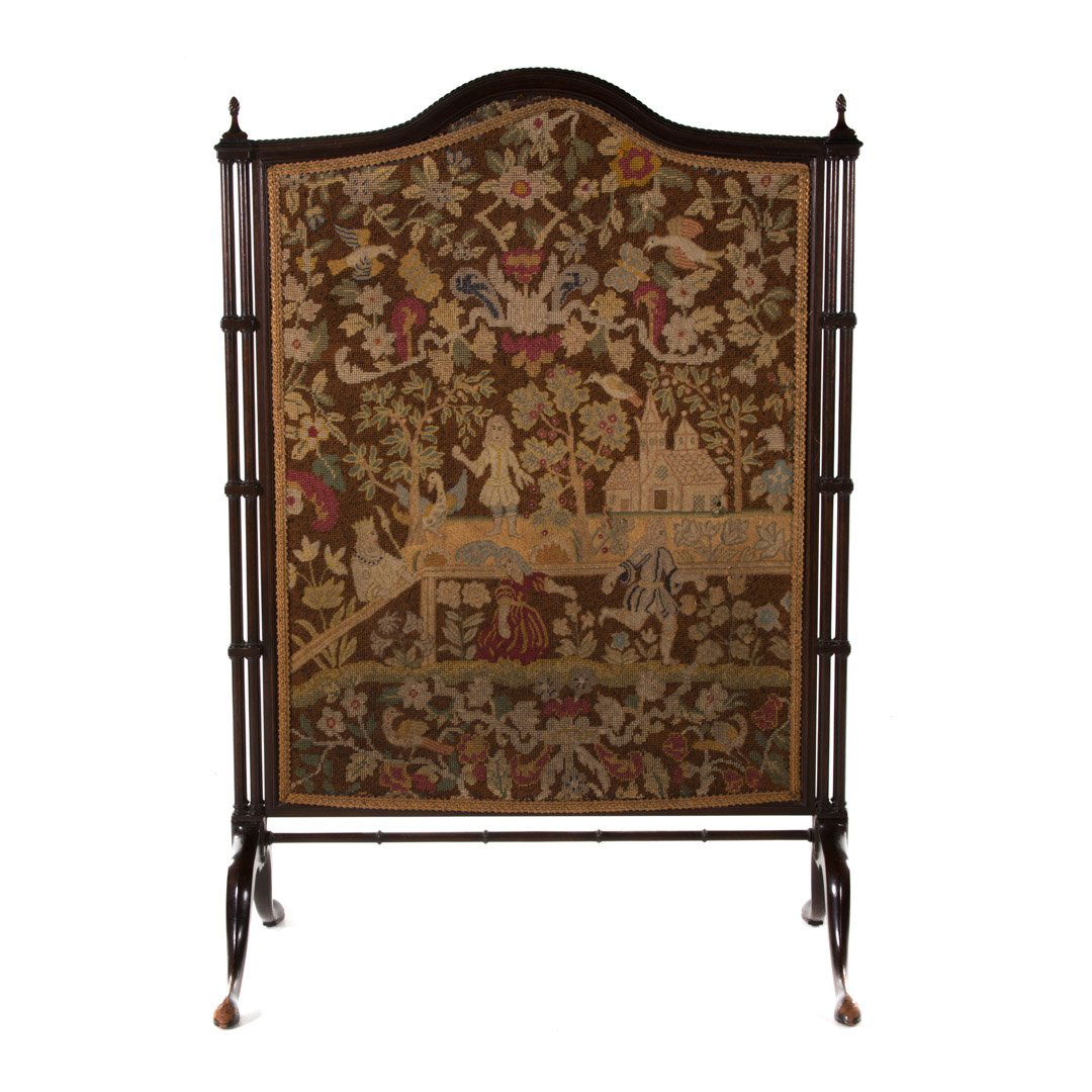 George III style mahogany fire screen (1 of 7)