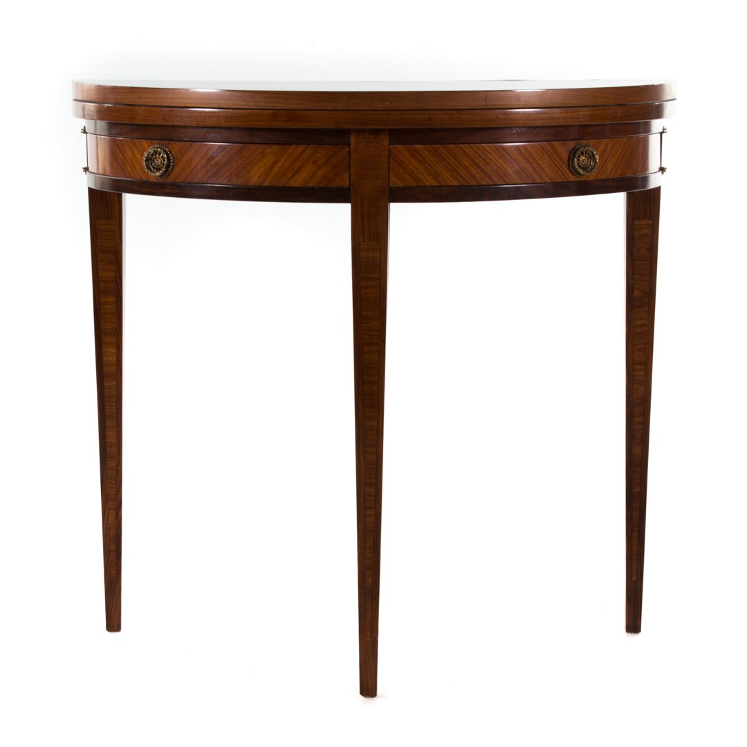 Directoire style inlaid flip-top games table (1 of 4)