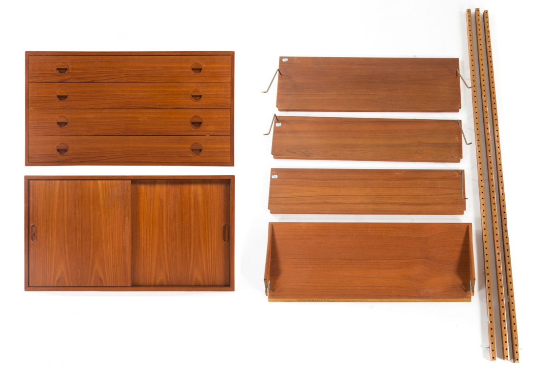 HG Danish teak hanging wall unit & shelves/rack (1 of 8)