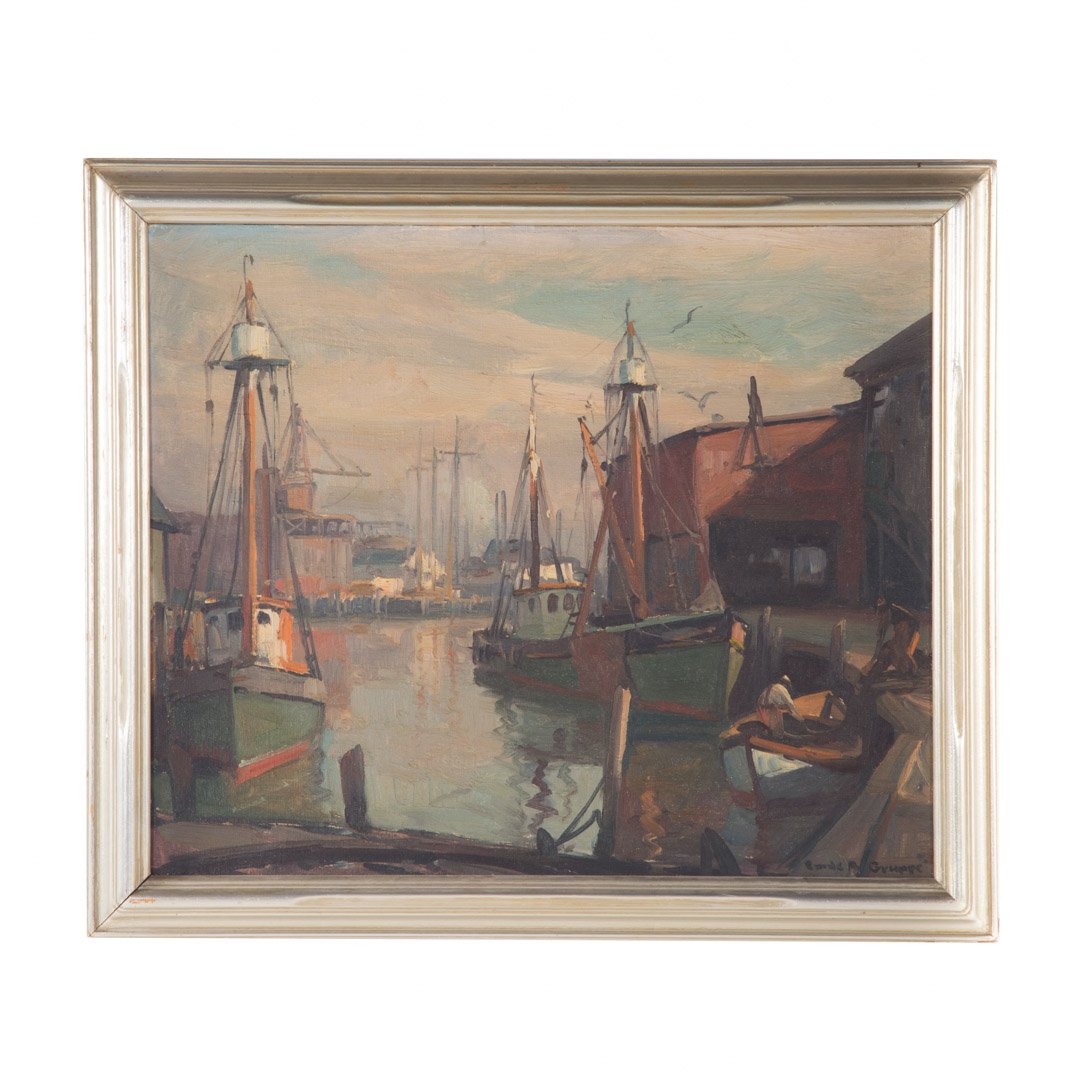 Emile A. Gruppe. "Fisherman's Wharf," oil (1 of 3)