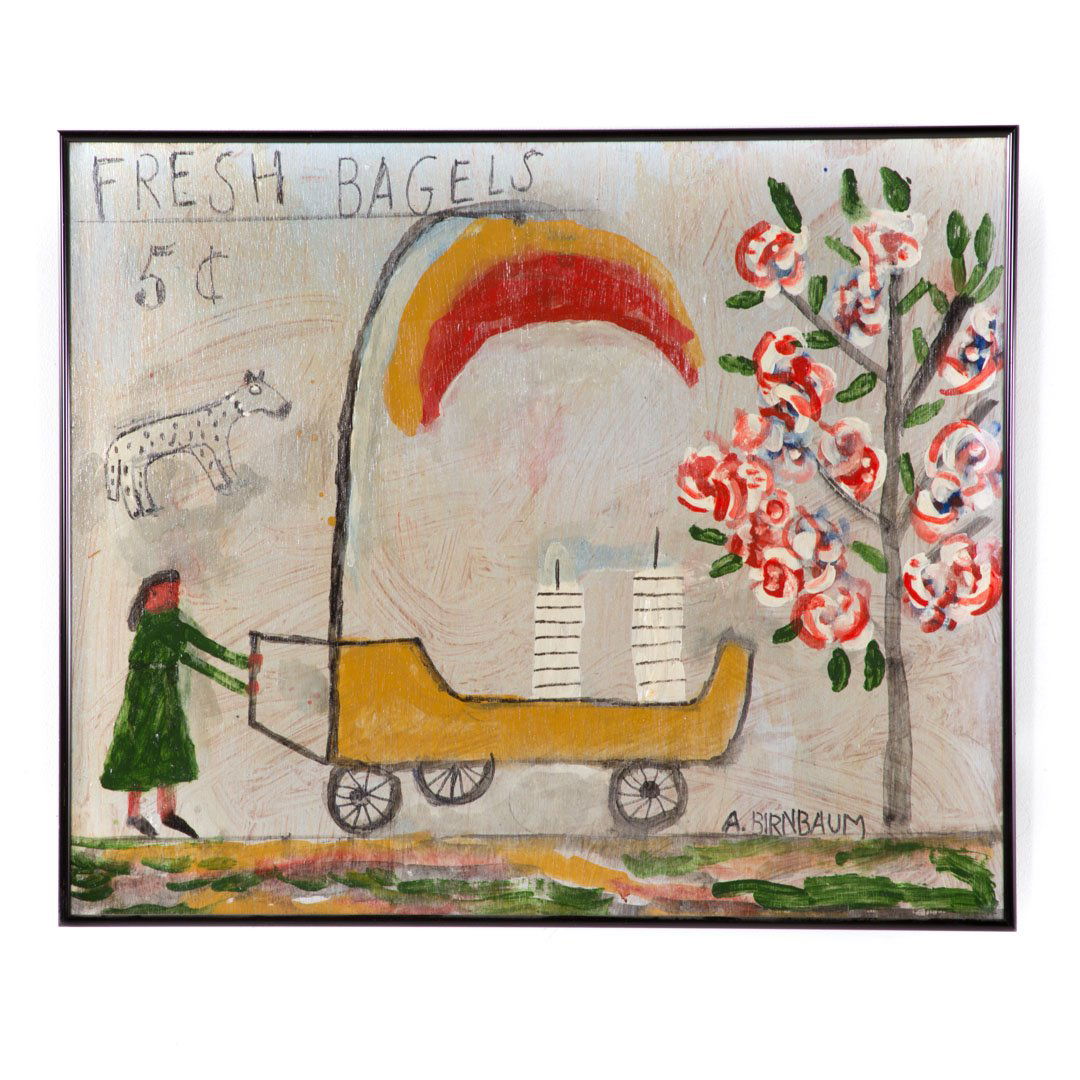 Aaron Birnbaum. "Fresh Bagels," oil on board (1 of 4)