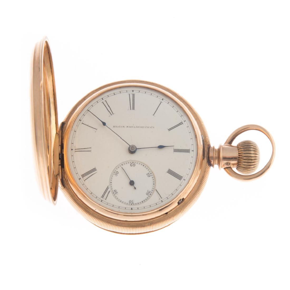 A Gent's 14K Hunter Case Pocket Watch (1 of 3)