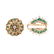 A Pair of 14K Gold Emerald and Diamond Rings