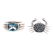 A White Gold Sapphire Crab Pin & Ring