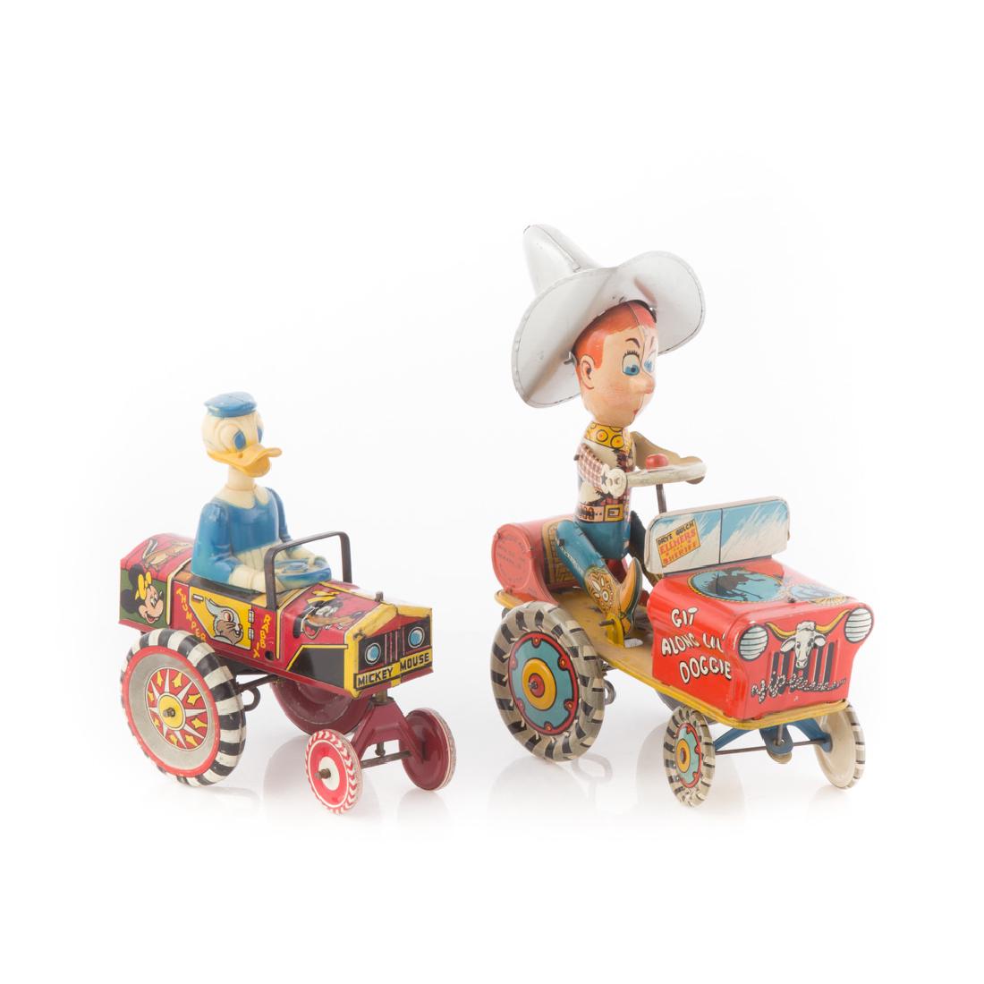 Marx Donald Duck Car, and Unique Art Rodeo Joe (1 of 3)