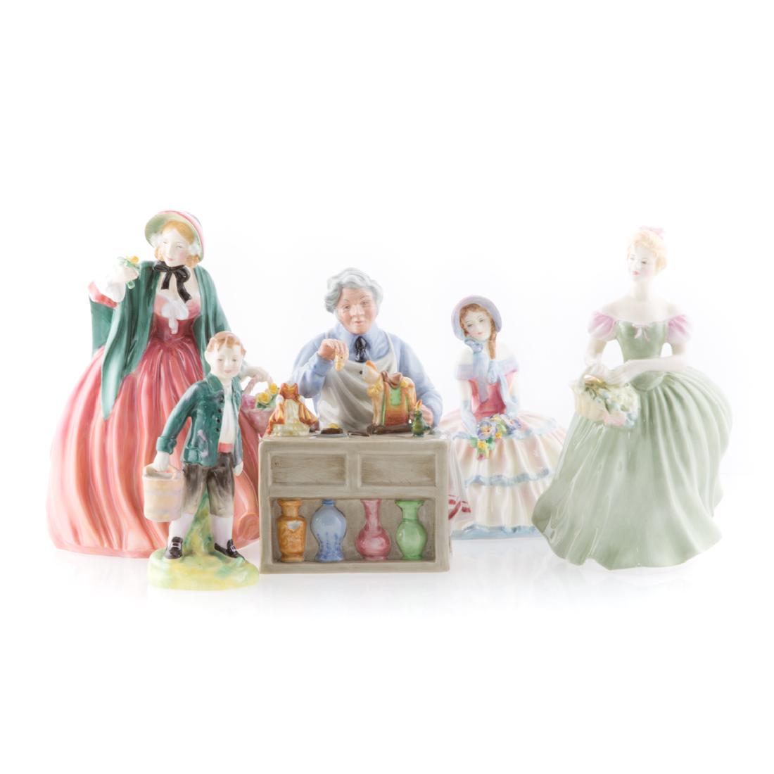 Five Royal Doulton figures (1 of 5)