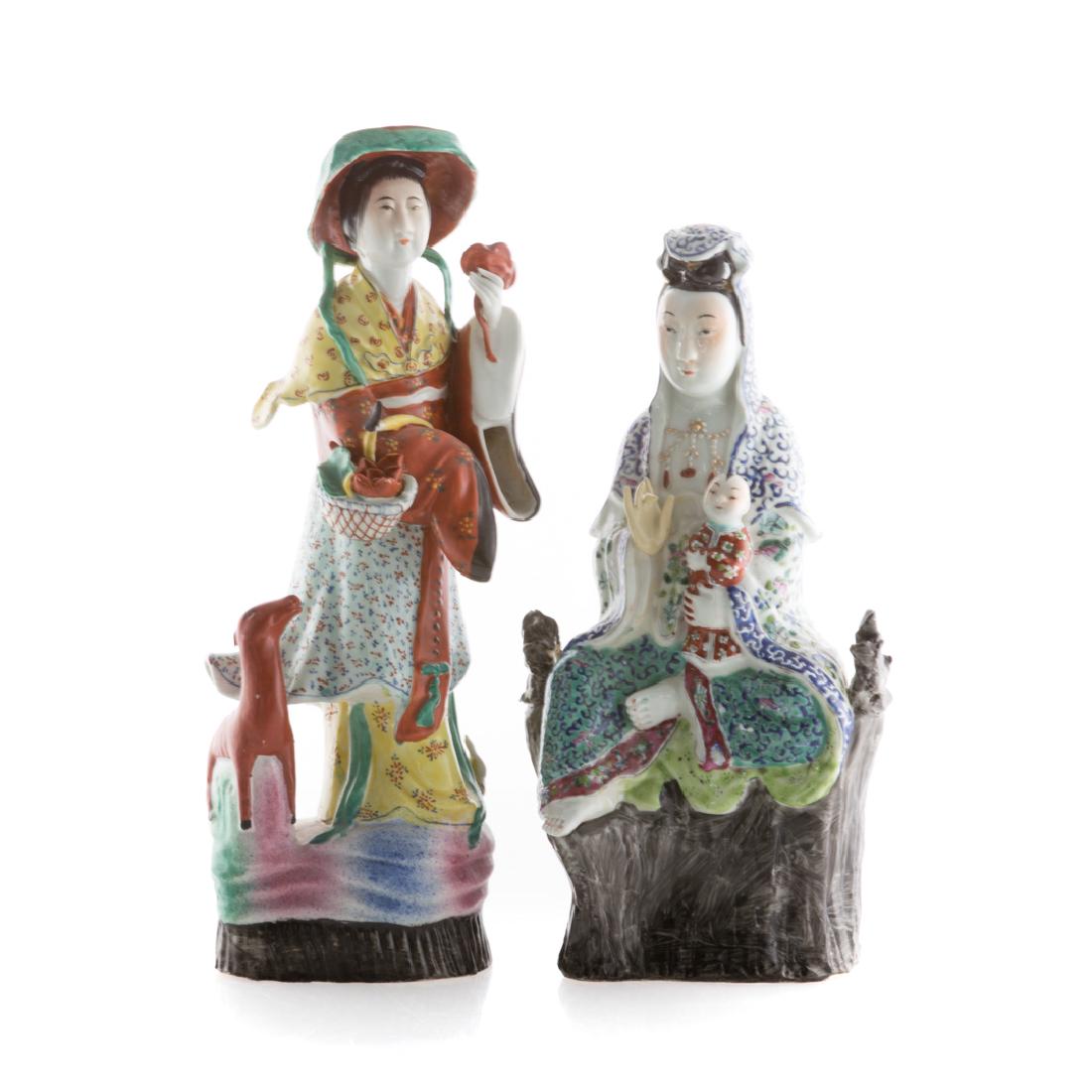 Two Chinese porcelain figures (1 of 6)