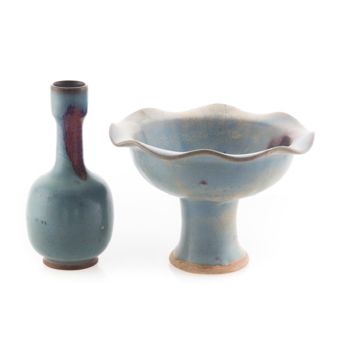 Two Chinese Claire de Lune porcelain objects (1 of 3)