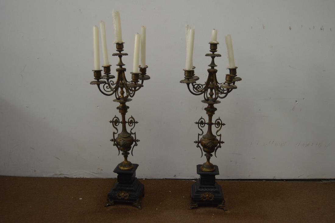Antique Matching Ormolu Brass Candle Stick Holders (1 of 7)