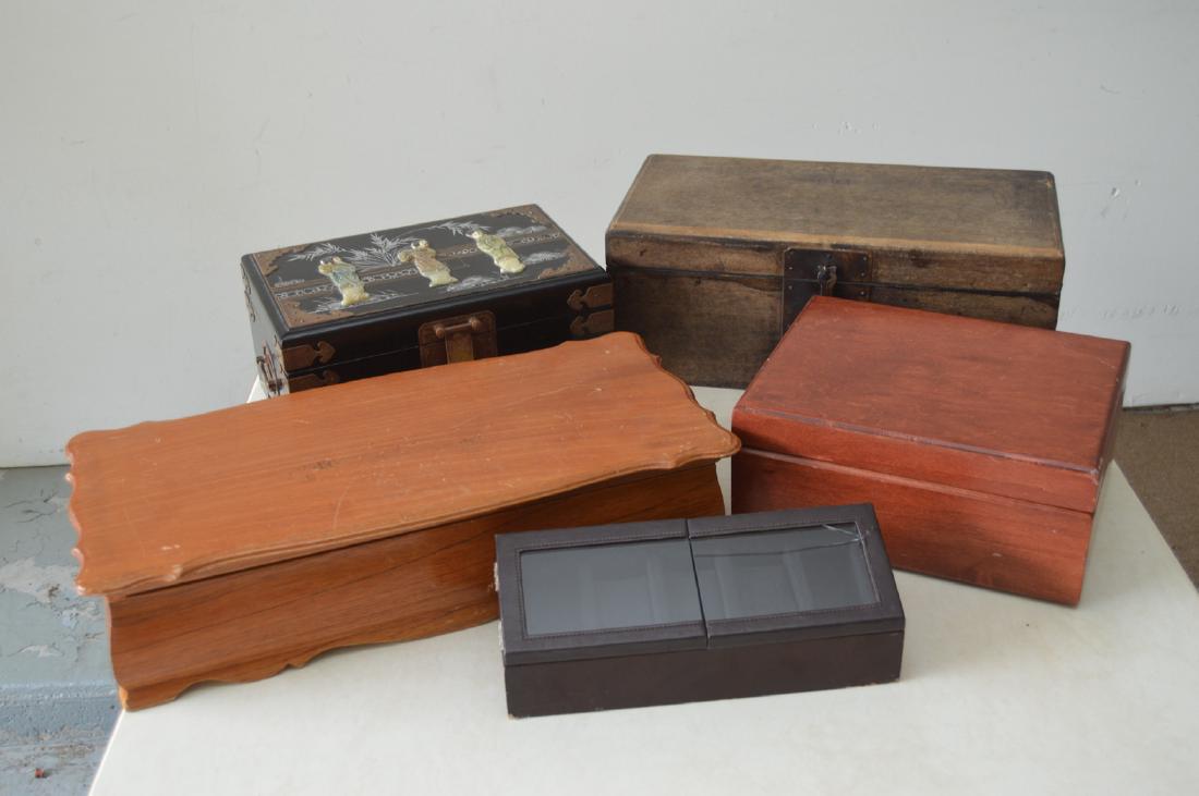 5 Pc. Lot of Misc. Boxes Inc. Humidors and Asian Chests (1 of 20)