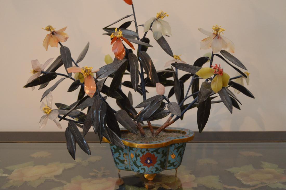 Pekin Glass Stone & Jadite/Jadeite  Bonsai Tree (1 of 5)