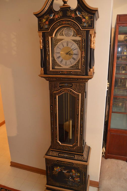 Vintage Black Gold Tempus Fugit Grandfather Clock Jul 23 17 Estate 48 Online Auctions In Michigan Vintage Black Gold Tempus Fugit Grandfather Clock Jul 23 17 Estate 48 Online Auctions In Michigan