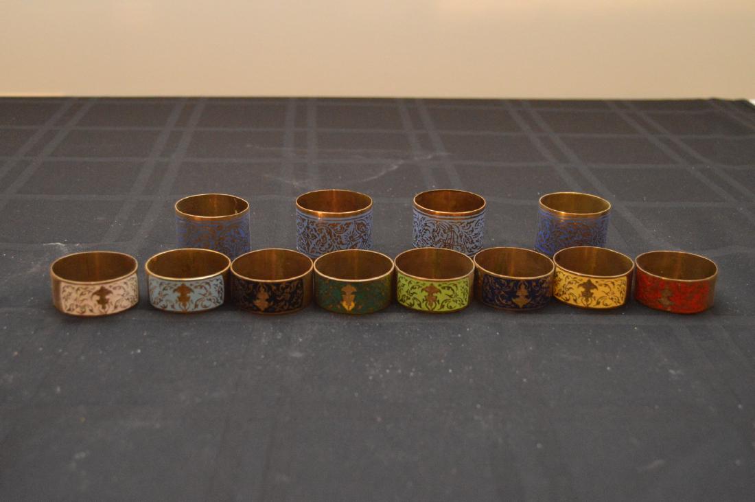 Lot of 12 Cloisonne Napkin rings (1 of 7)