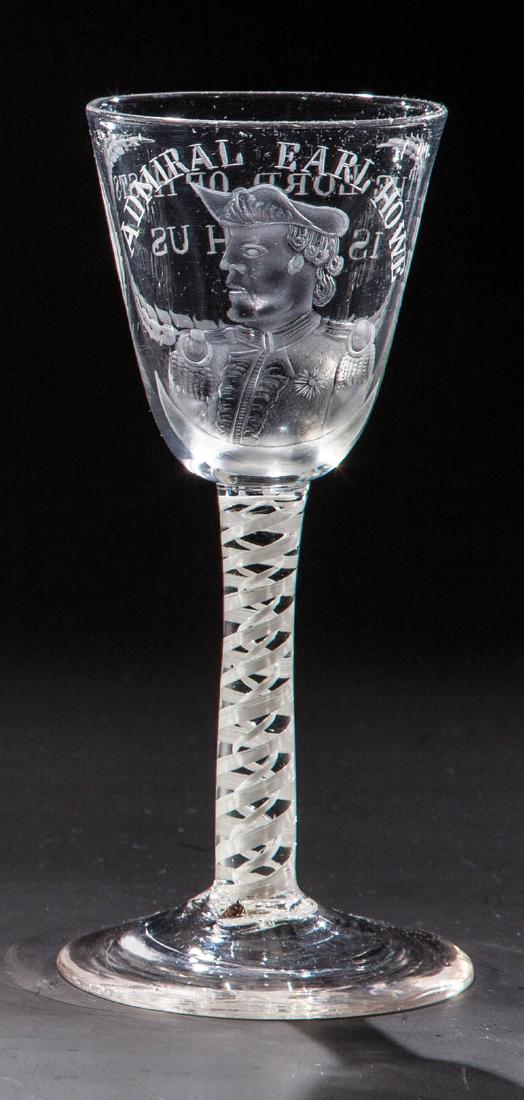 Fadenglas mit Brustbildnis von ''ADMIRAL EARL HOWE'' (1 of 1)