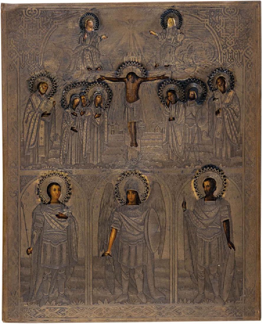 Großformatike Ikone mit der Kreuzigung Christi und (1 of 1)