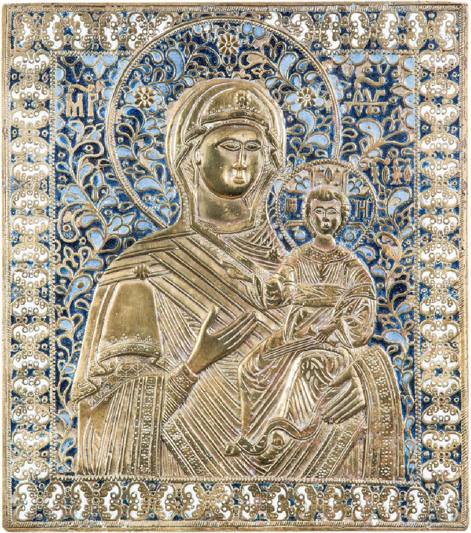Große Bronzeikone mit der Gottesmutter von Smolensk (1 of 1)