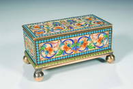 600: Cloisonnee enamel box St. Petersburg 