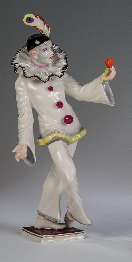 Pierrot mit Hutfeder und Rose (1 of 1)