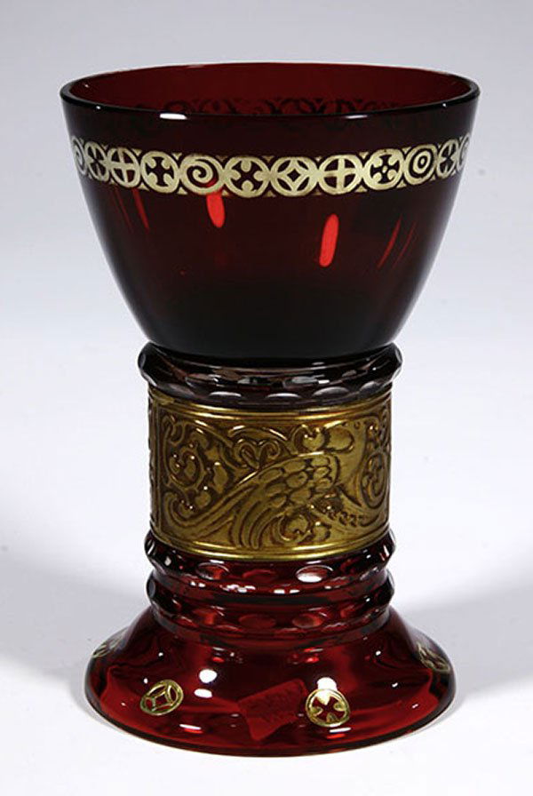 Blutpokal Glass Goblet Art Deco Nouveau vintage (1 of 1)