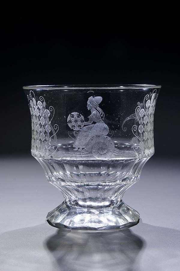Schale Fachschule Haida Oertel Glass Bowl Artdeco (1 of 1)