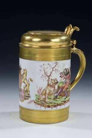 Walzenkrug Meissen Porcelain Jug Vintage