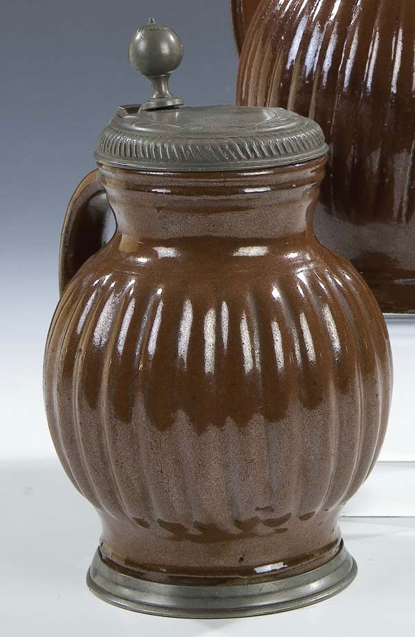 Melonenkrug Bunzlau Stoneware Melon Jug Vintage (1 of 1)