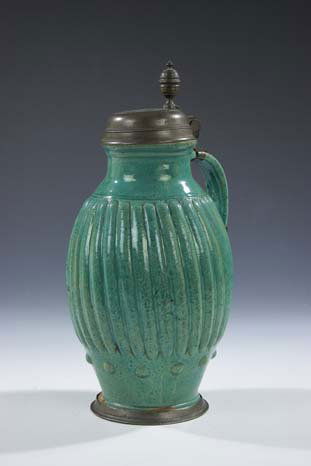 Melonenkrug Bunzlau Stoneware Melon Jug Vintage (1 of 1)