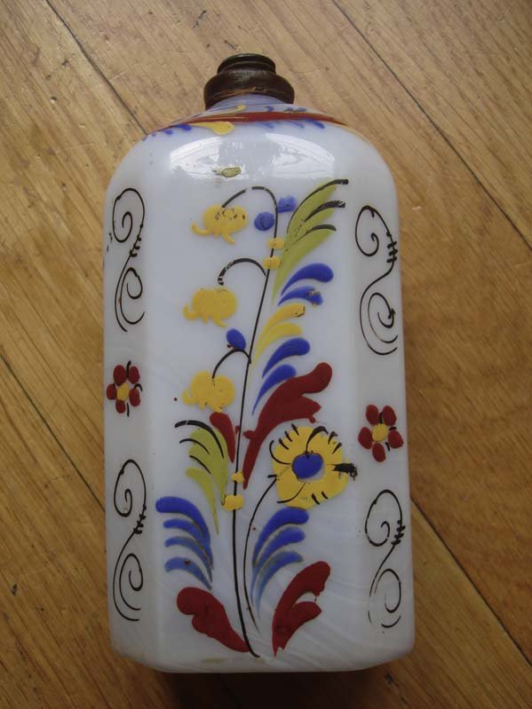 Schnapsflasche German? Bohemia? Glass Bottle Old - 3