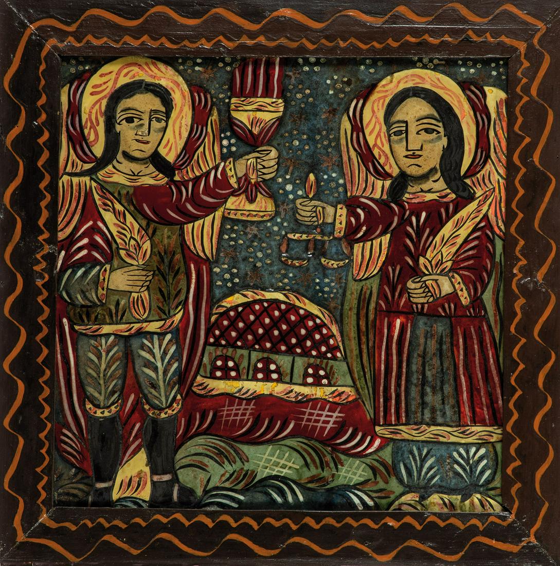 Hinterglasbild: Erzengel Michael und Gabriel (1 of 1)