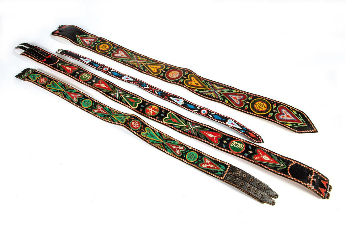 Vier Trachtengürtel aus Leder (1 of 1)