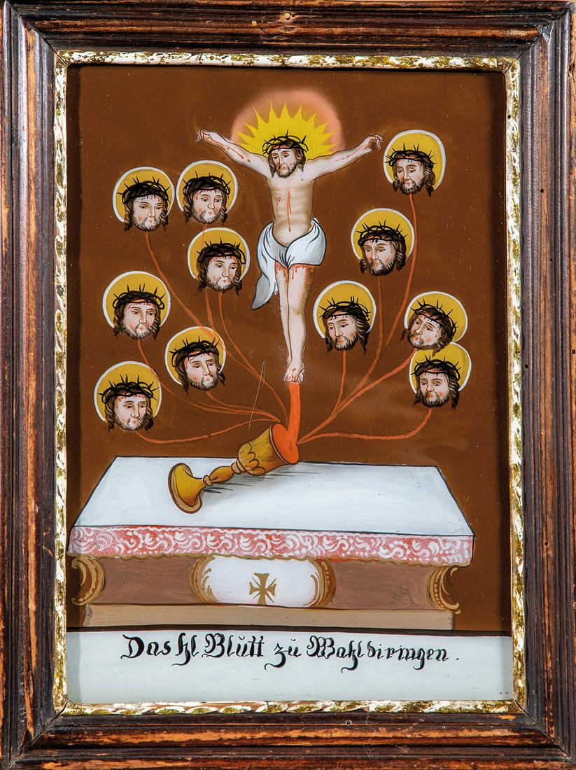 Seltenes Hinterglasbild mit dem WalldÃ¼rner Gnadenbild (1 of 1)