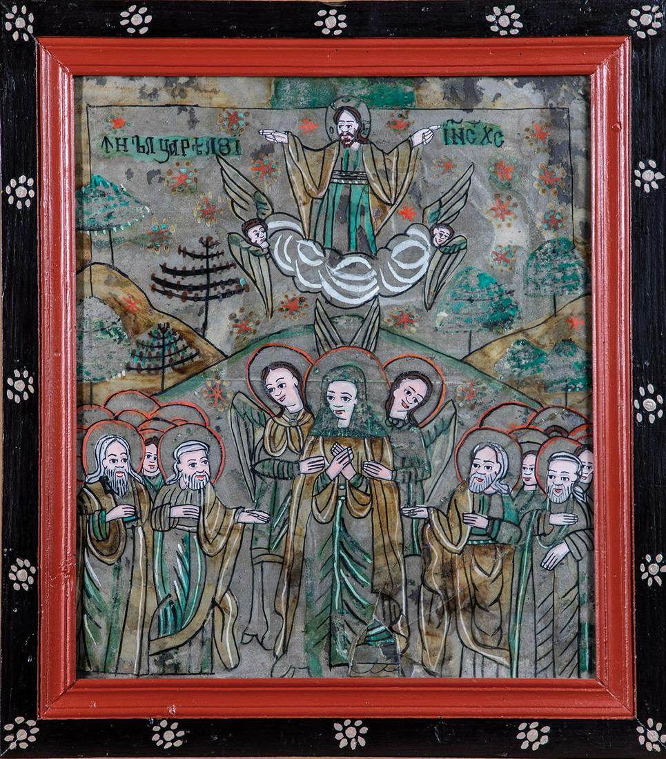 GroÃŸe Hinterglasikone mit der Himmelfahrt Christi (1 of 1)