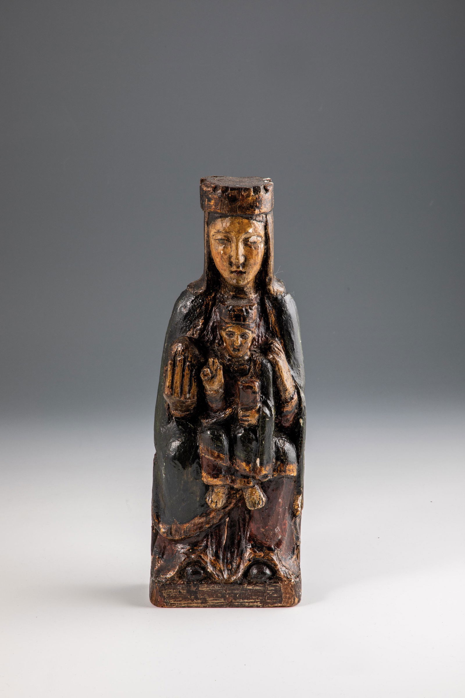 Spanische Holzskulptur Marianisches Gnadenbild (1 of 1)