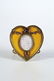365: A hear-shaped photo frame decorated with yellow tr